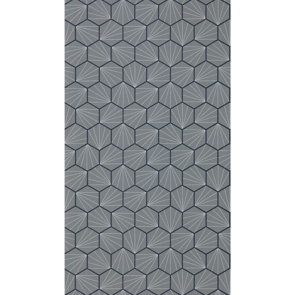 Aikyo Geometric Wallpaper 111921 by Scion in Steel Grey